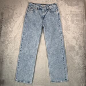 Levis Jeans Womens 29 Blue Low Pro Straight High Rise Light Wash